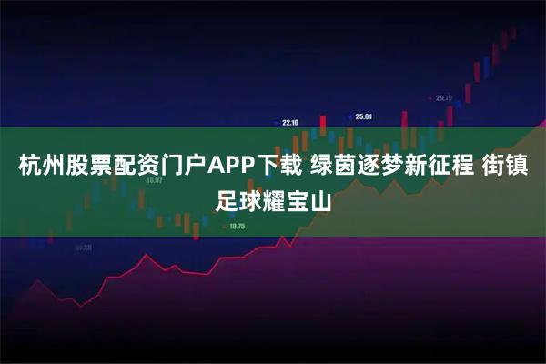 杭州股票配资门户APP下载 绿茵逐梦新征程 街镇足球耀宝山